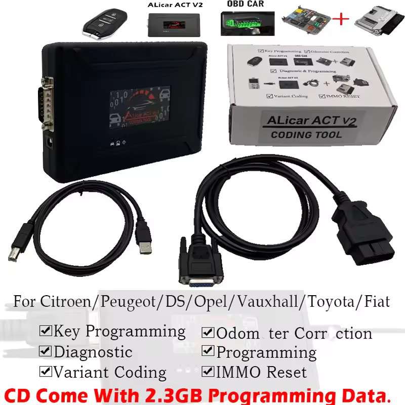 ALicar ACT V2汽车 ECU编程器汽车钥匙里程防盗重置编码工具