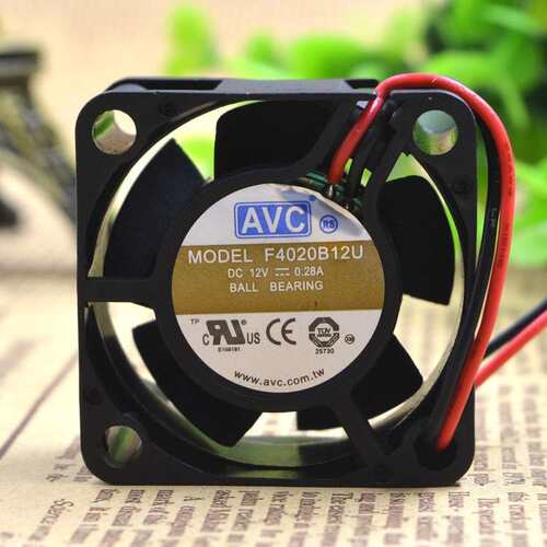 原装 AVC F4020B12U 12V 0.28A 4CM 4020 2线 大风量 散热风扇