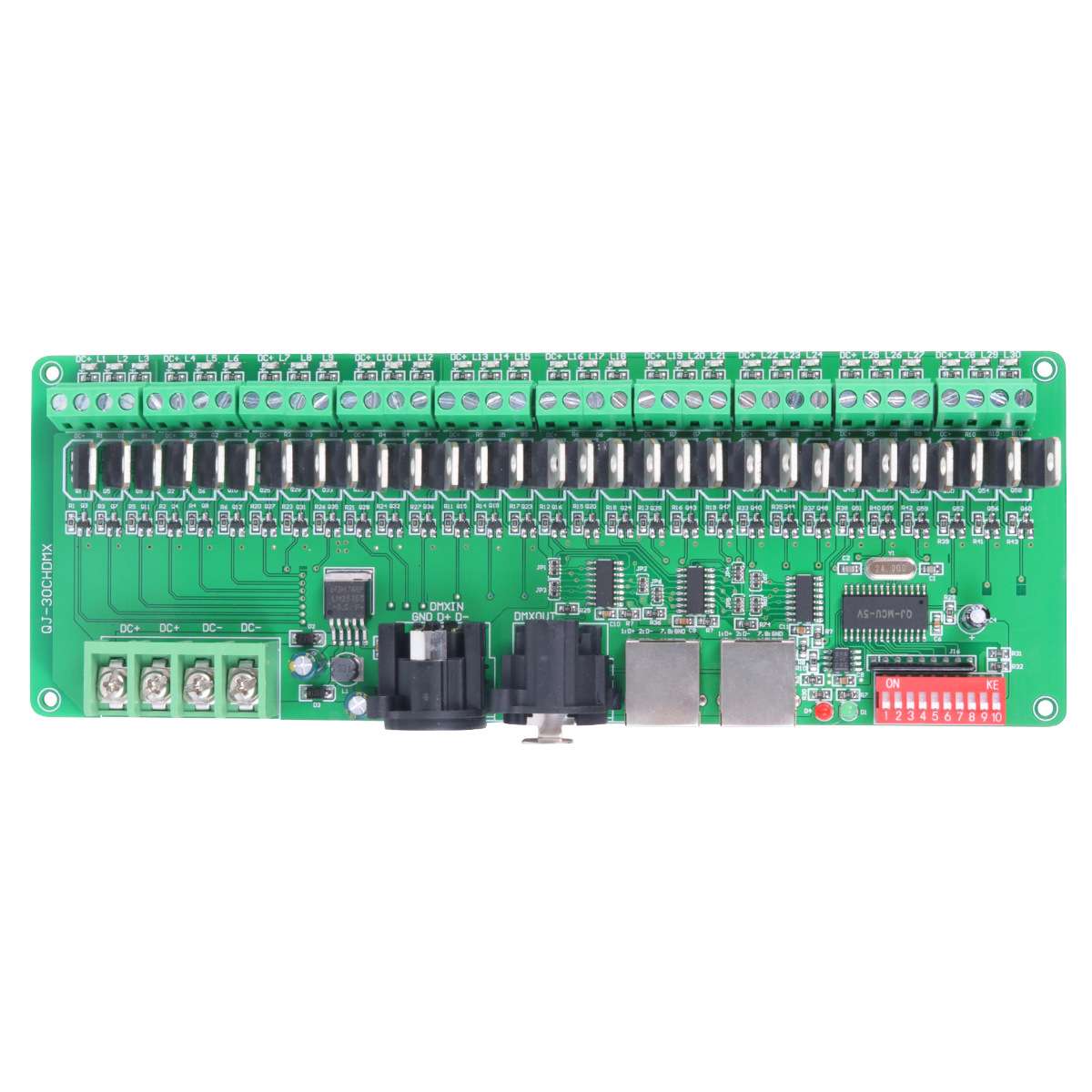 30通道30CH DMX LED控制器DMX解码器 驱动RGB LED控制器DC9V-24V