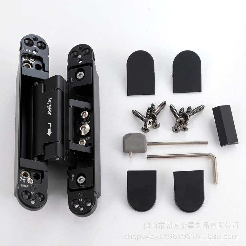 joy&jey三维液压暗藏合页5号90度定位消光灰白色阻尼隐藏分左右