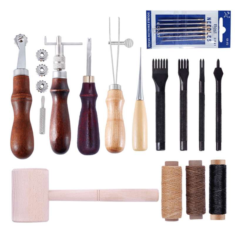 皮革工具套装 皮革工艺皮具套餐 挖槽器菱斩皮艺组合套装