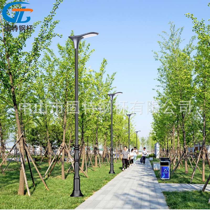厂家供应新款现代庭院灯杆 户外公园广场小区街道亮化LED异形灯杆