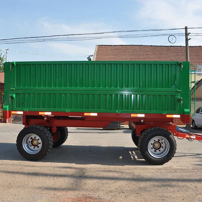 10吨液压后翻自卸挂车 农用装卸拖车 拖拉机拖挂翻斗车 运输车斗