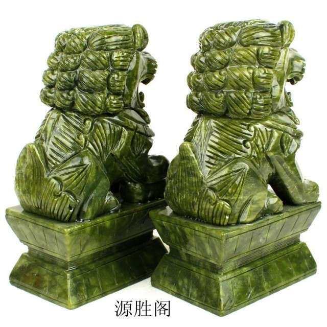 南玉狮子摆件北京狮子摆件青玉狮子摆件家居