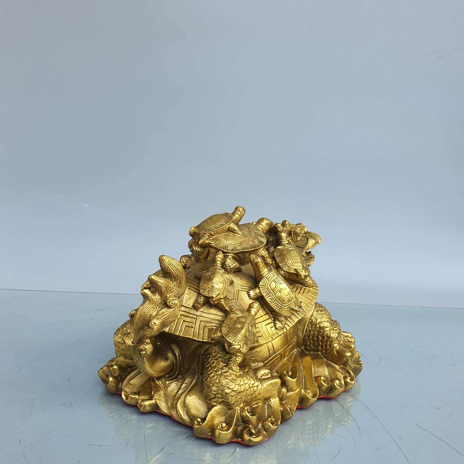 厂家 纯铜龙龟摆件母子龙龟九九归一铜龙龟工艺品摆件