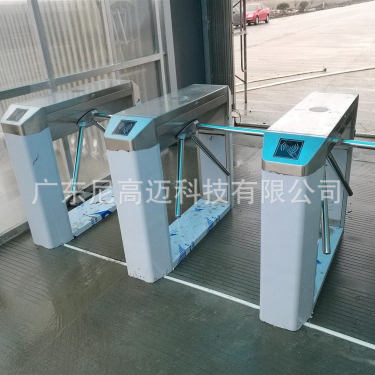 单向通过装置门电动三辊闸半高单向旋转滚闸机车站景区工厂门禁机