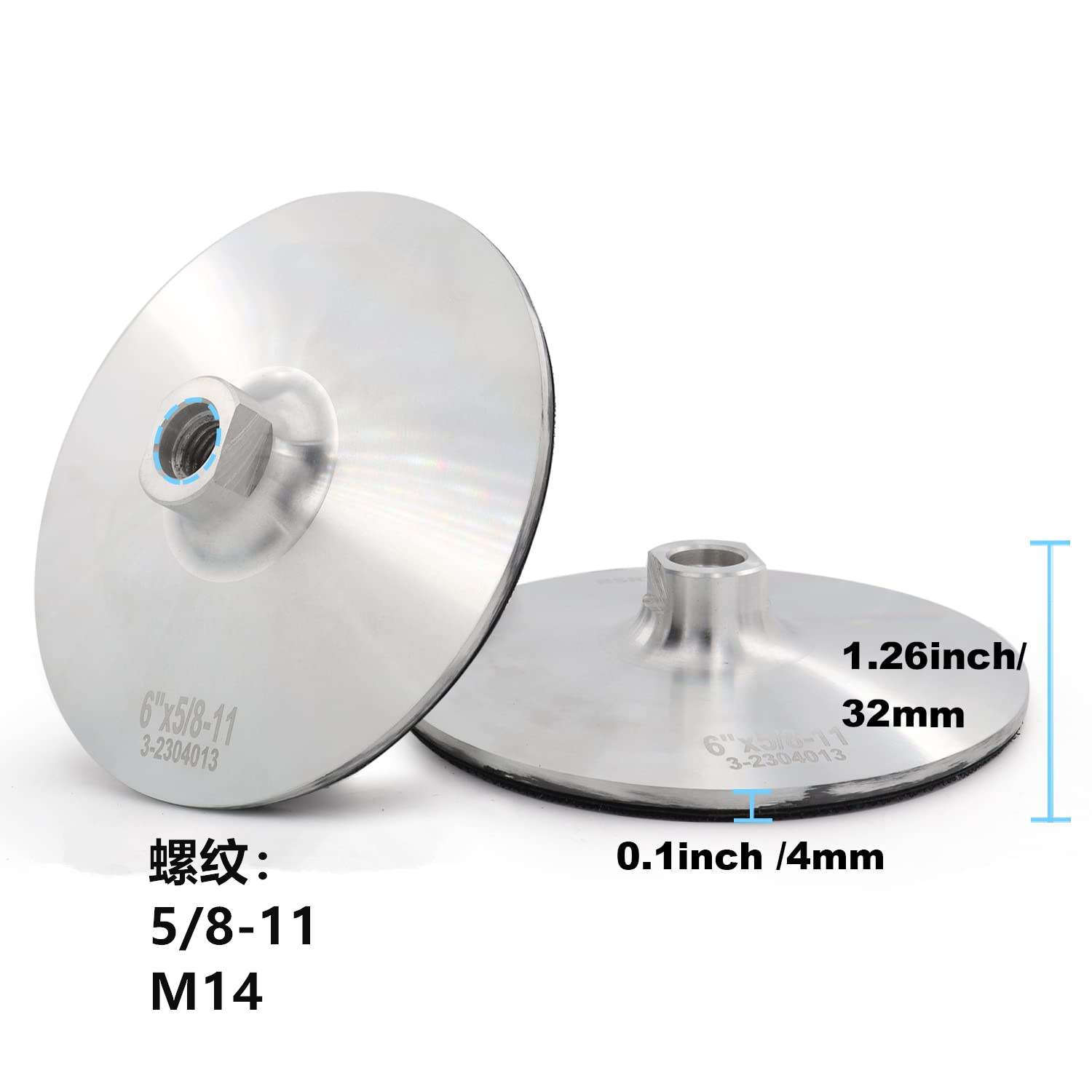 6寸铝合金自粘盘水磨片吸盘接头就150 mm角磨机抛光机托盘