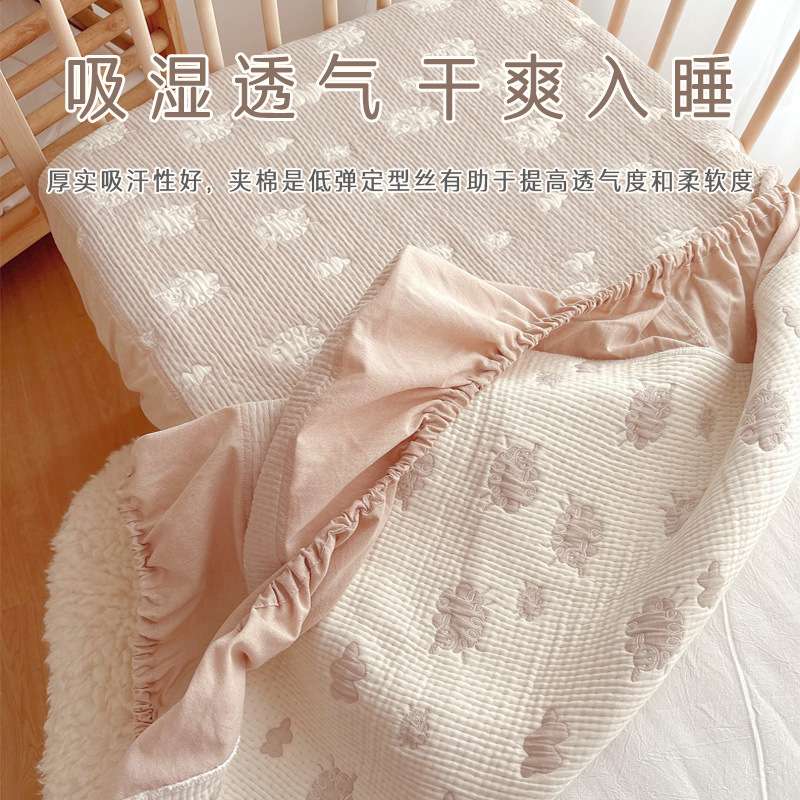 爱予宝贝婴儿床床笠拼接床床垫套罩盖床上用品小床单纯棉a类