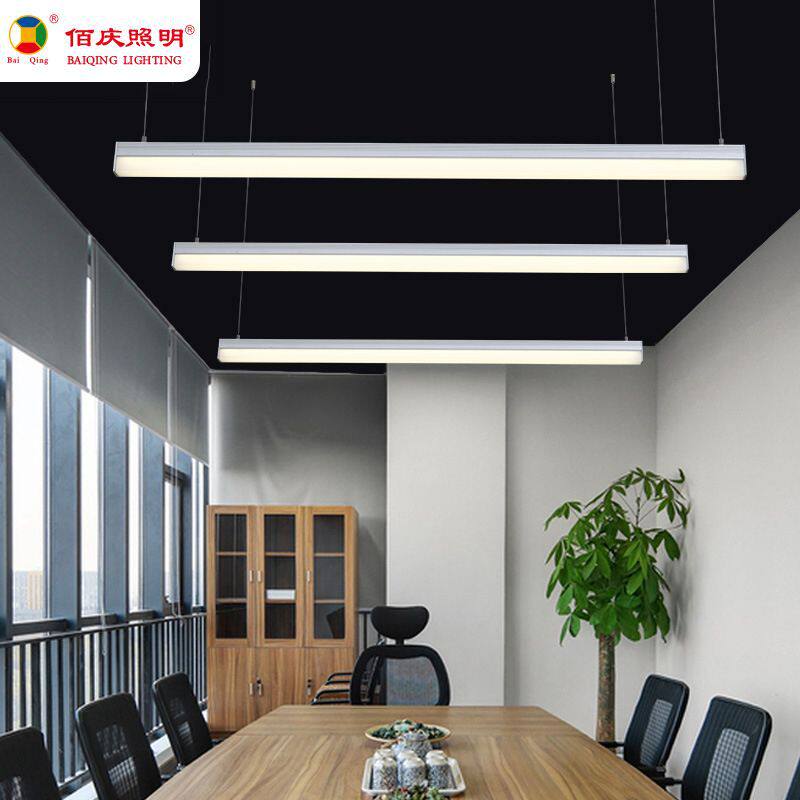 led吊线灯led铝材办公室商用灯写字楼走廊过道客厅长条灯三安芯片
