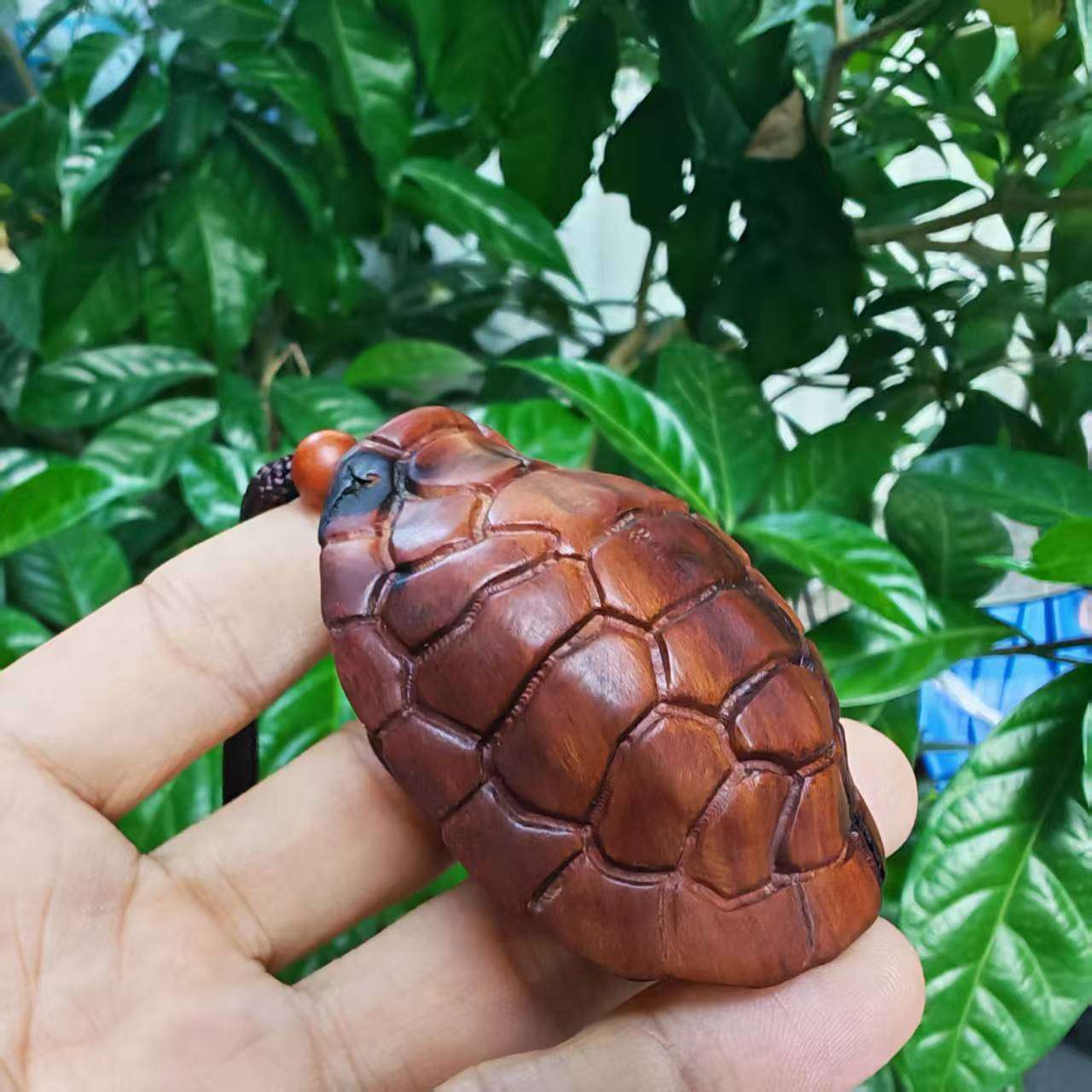 天然雷击木富甲枣木文玩手把木雕龟壳摆件富甲一方把玩件手把件