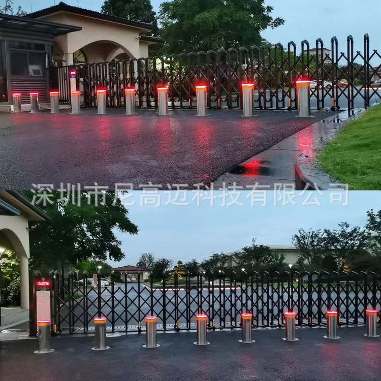 尼高迈现货供应全自动液压升降路障柱广州海珠区智能成品车挡安装