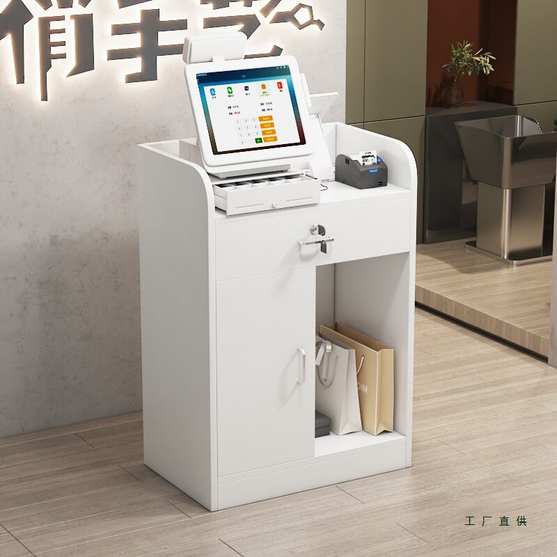 简约小型收银台服装店超市饭店前台电脑吧台柜台定 制店铺小型美