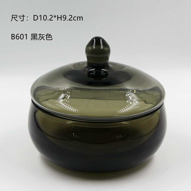 彩色手工琉璃吹制玻璃糖缸糖果盒罐婚庆礼品酒店客房浴盐盅浴盐罐