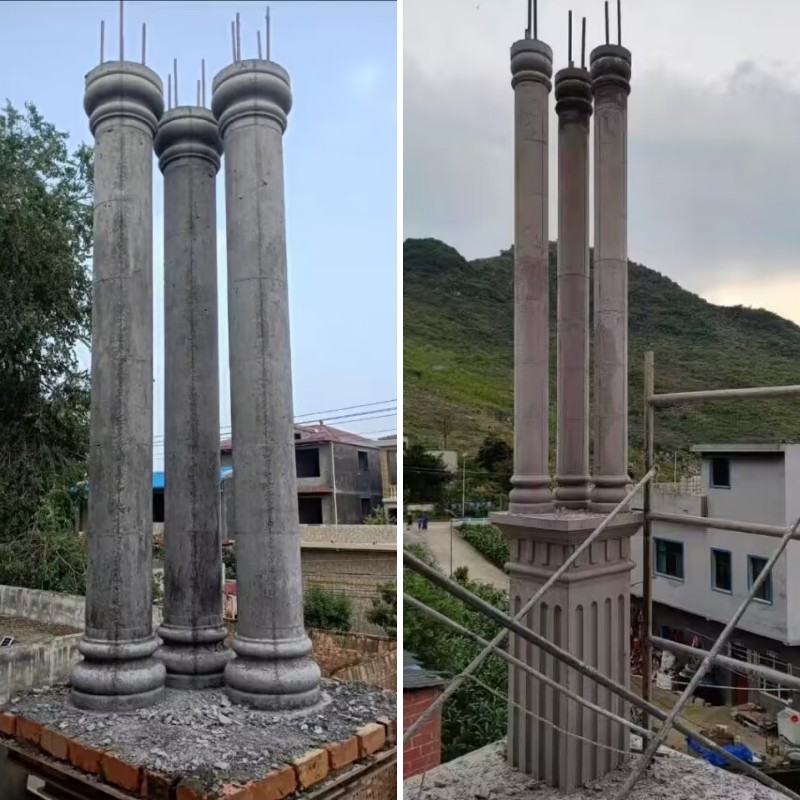 圆形水泥柱模具别墅外墙光面圆柱模型仿古建筑大梁立柱混凝土模板
