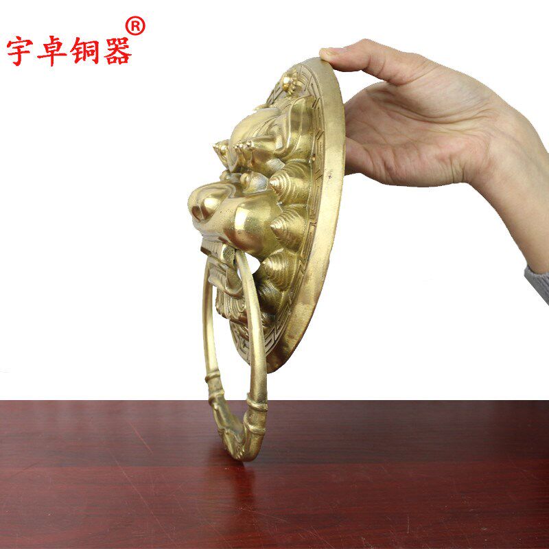 宇卓铜器 纯铜门环黄铜门环狮子门环门饰挂件