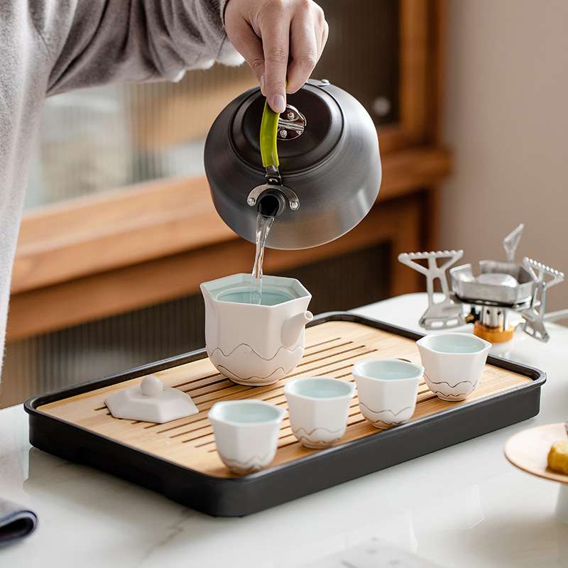 户外旅行茶具烧水壶野外锅具炉具露营野炊装备炊具便携式喝茶套装