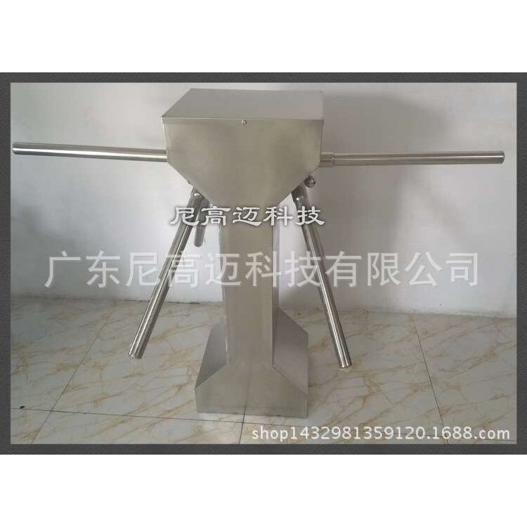 进出口商品贸易城单向双通道三杆转闸 只进不出双边三辊闸