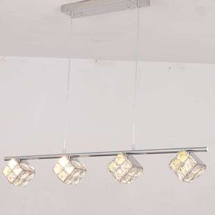 新款轻奢魔方水晶楼梯吊灯别墅loft中空旋转自建房复式楼长吊灯