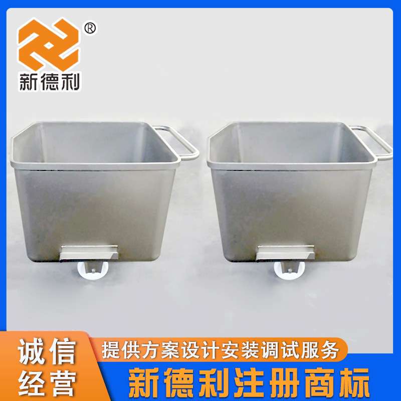 不锈钢食品厂物料周转车商用丸子馅盛装小料车小型移动手推桶车