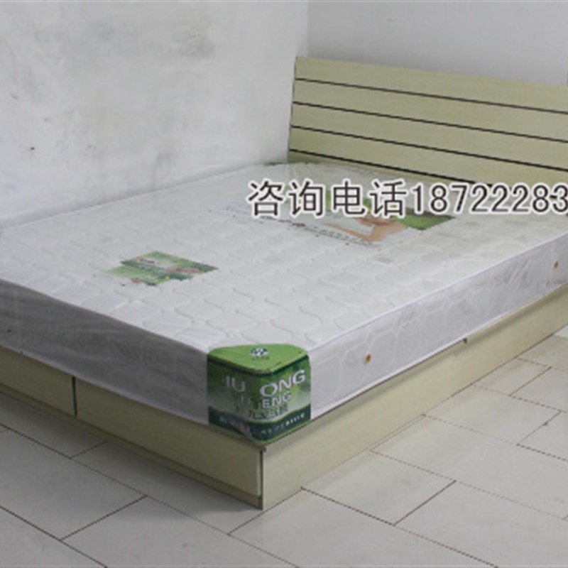 白橡木色 双人床 单人床 加大床箱 低