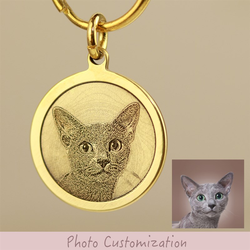 个性手工黄铜狗牌定制深刻铭牌猫咪狗狗宠物身份吊牌防丢纪念挂牌图片