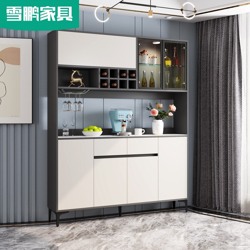 轻奢客厅岩板餐边柜酒柜家用一体靠墙厨房储物柜子茶水柜碗柜6G82