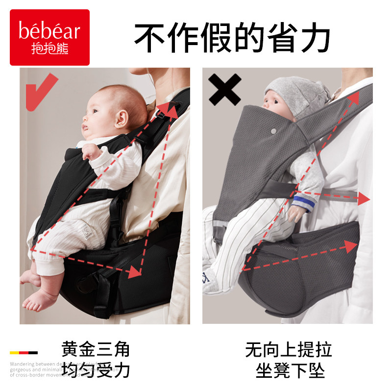幼婴儿背带腰凳轻便四季两用宝宝新生儿抱娃神器背娃带抱抱托坐凳