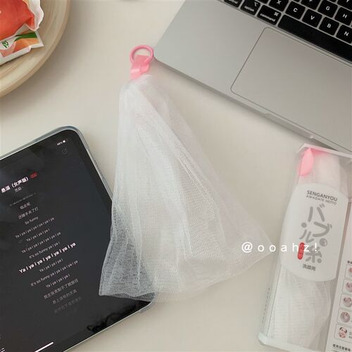 护肤日记~打泡哪家强!洗脸洗头起泡网洁面手工皂打泡网丝带圆环