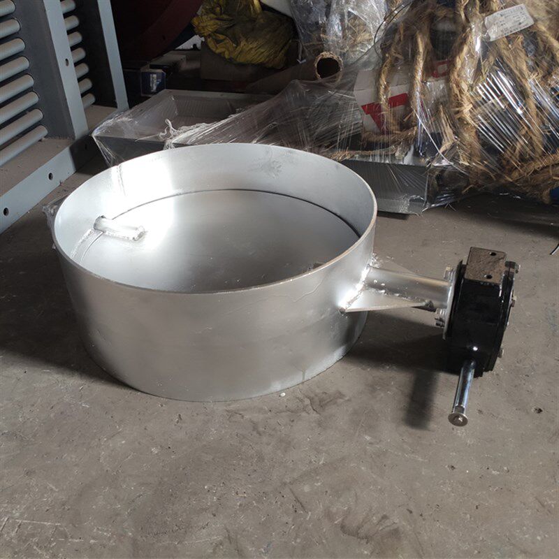 焊接式手动通风蝶阀 碳钢手柄式圆形风门 风道手动涡轮调节风阀