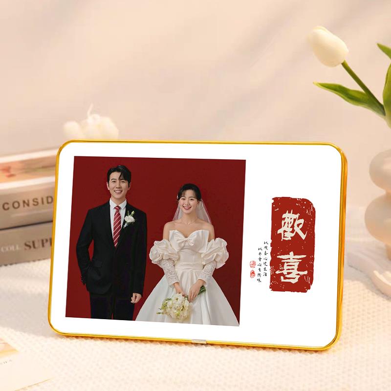 宫格设计款相框摆台照片定制水晶高级感婚纱照儿童全家福相片制作