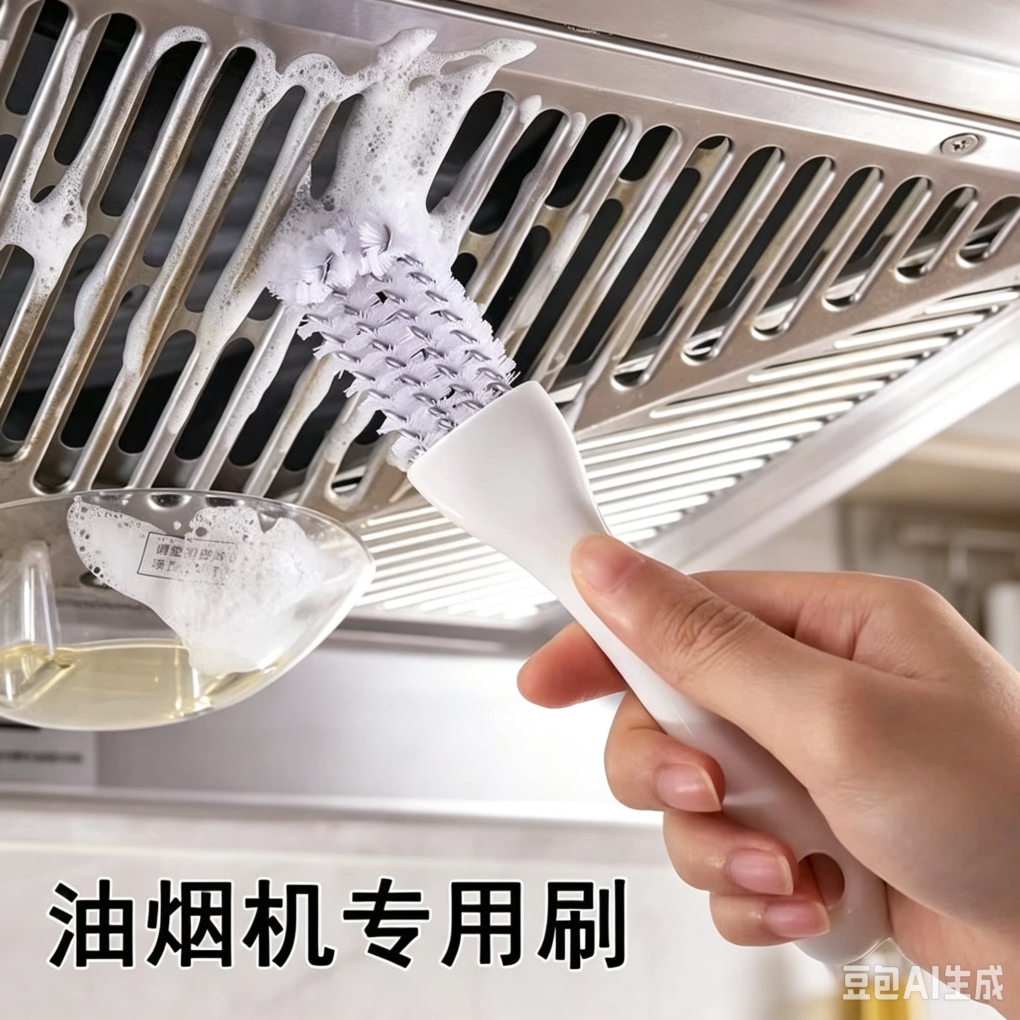 油烟机网格刷子清洁刷专用工具钢丝刷烧烤网清理厨房灶台缝隙YY