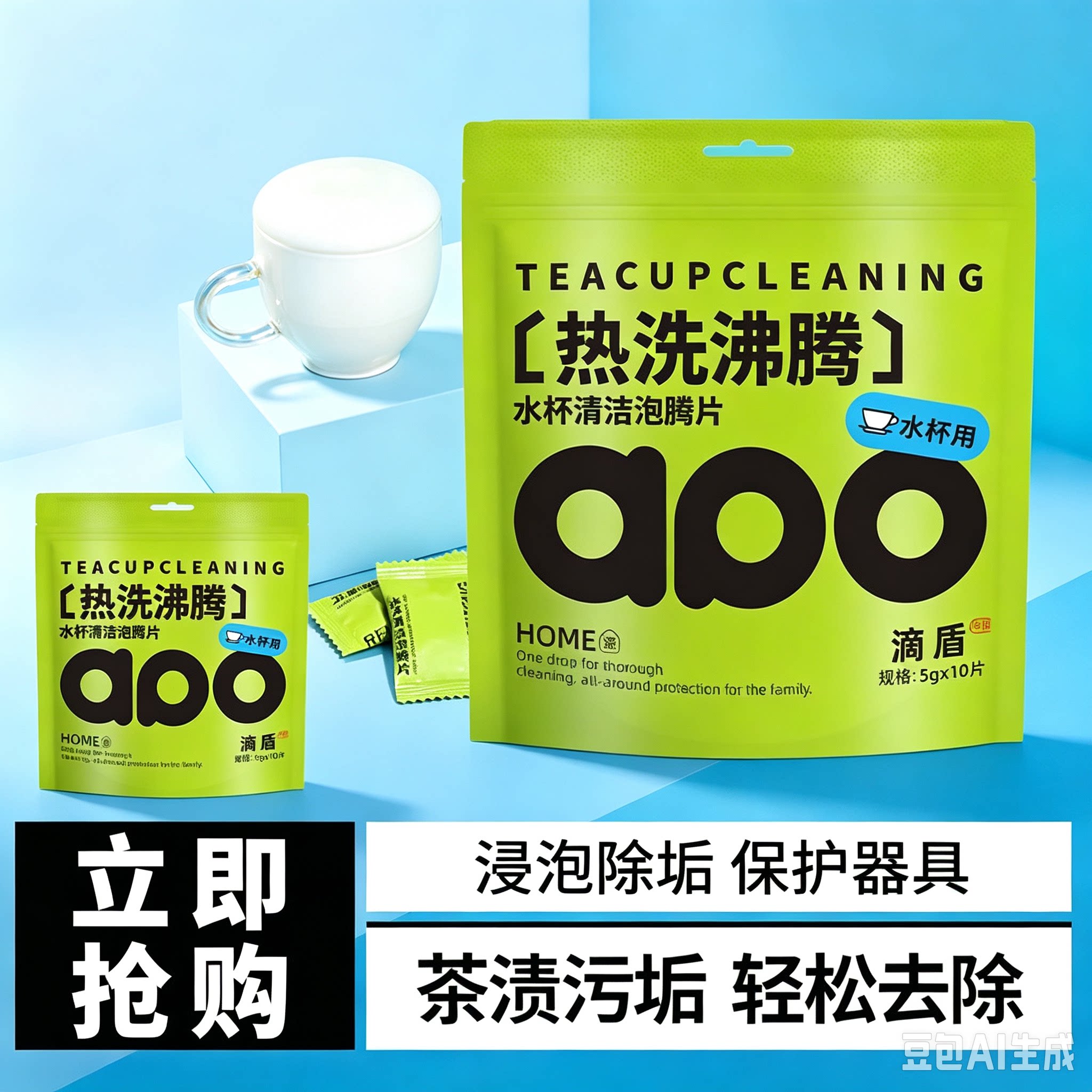 水杯泡腾片除垢去污清洗茶杯去污垢茶垢多功能泡泡乐清洁剂YY