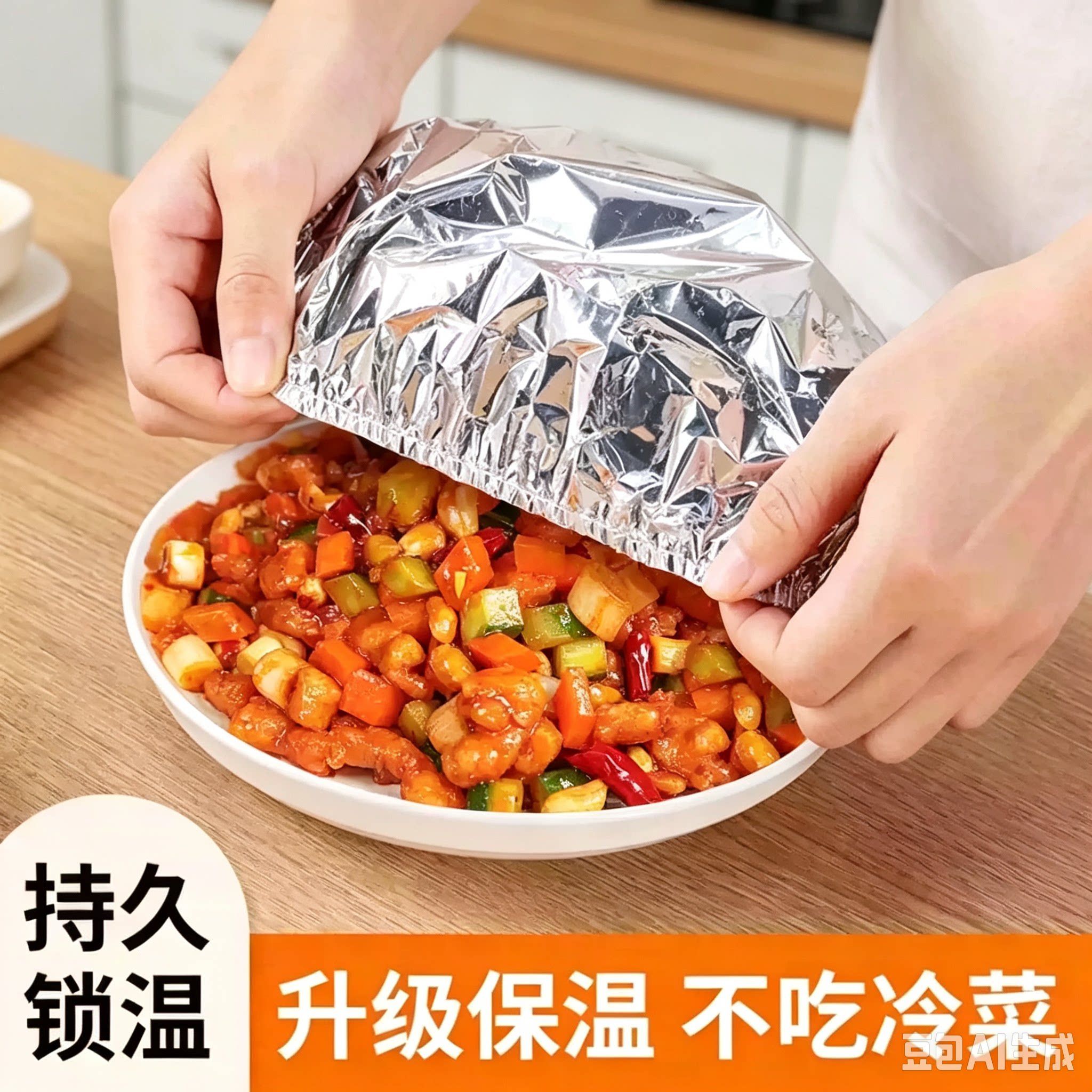 保鲜保温套冬天家用饭菜保温神器铝箔隔热膜保鲜菜罩餐桌防尘YY