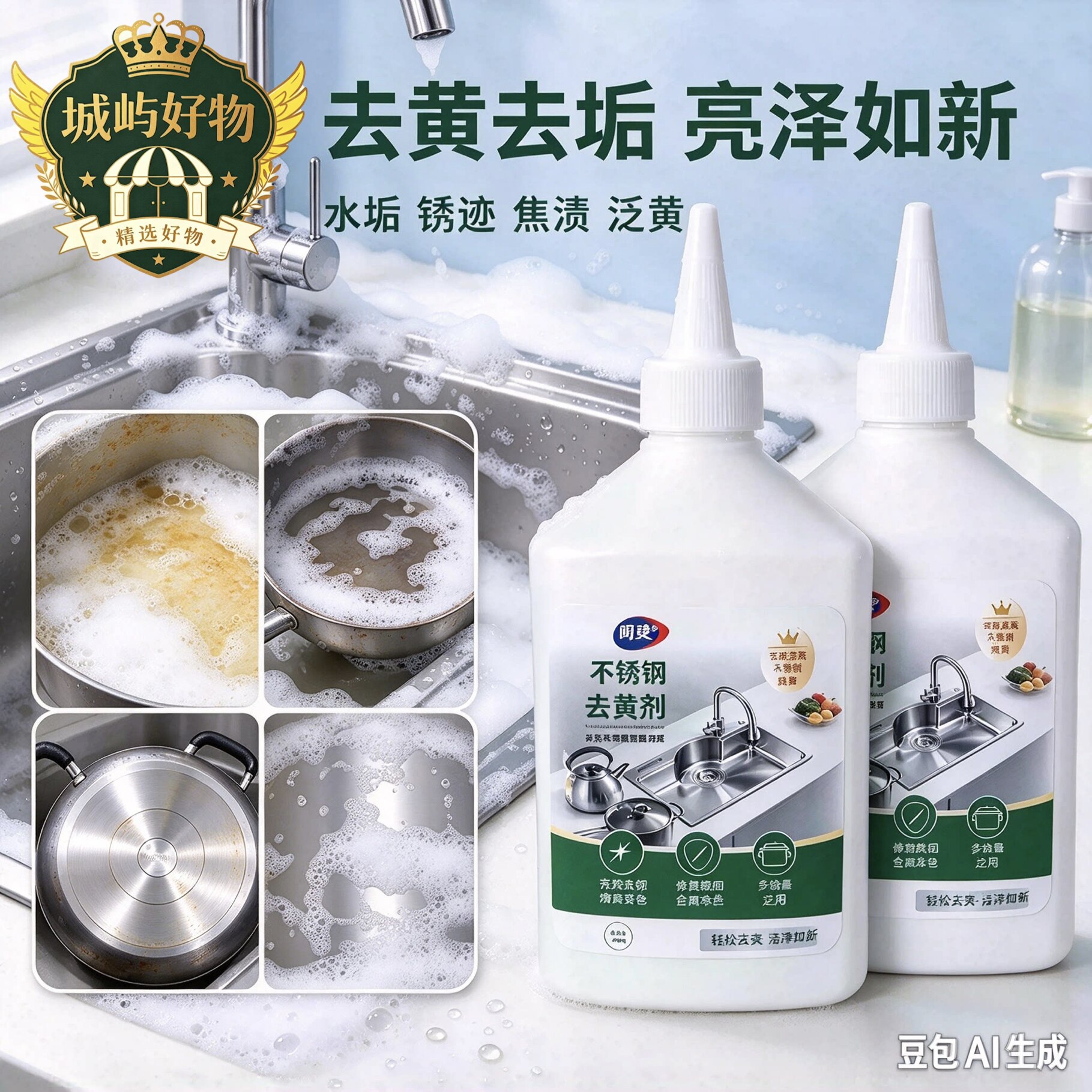 【下单立减50】不锈钢去黄剂专研表面烧黄氧化变色轻松去黄ZY