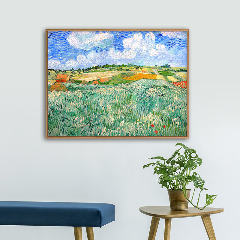 《平原》 梵高油画客厅装饰画有框卧室复成品电表箱沙发玄关风景