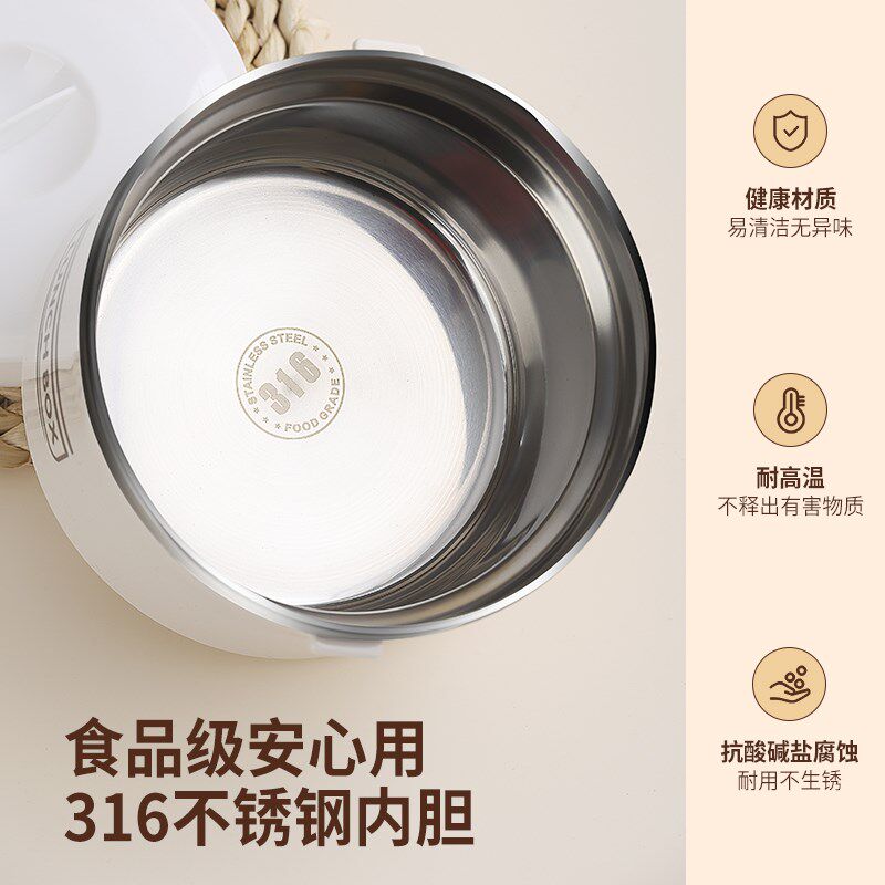 打包送饭保温便当盒上班族多层可微波炉加热便当盒316不锈钢保温