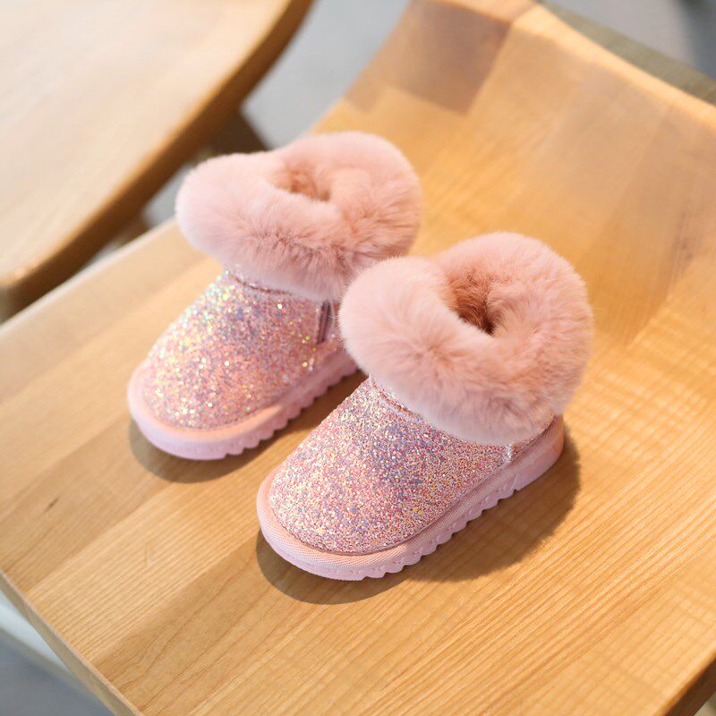 女童公主婴儿鞋子棉鞋小童雪地靴学步鞋