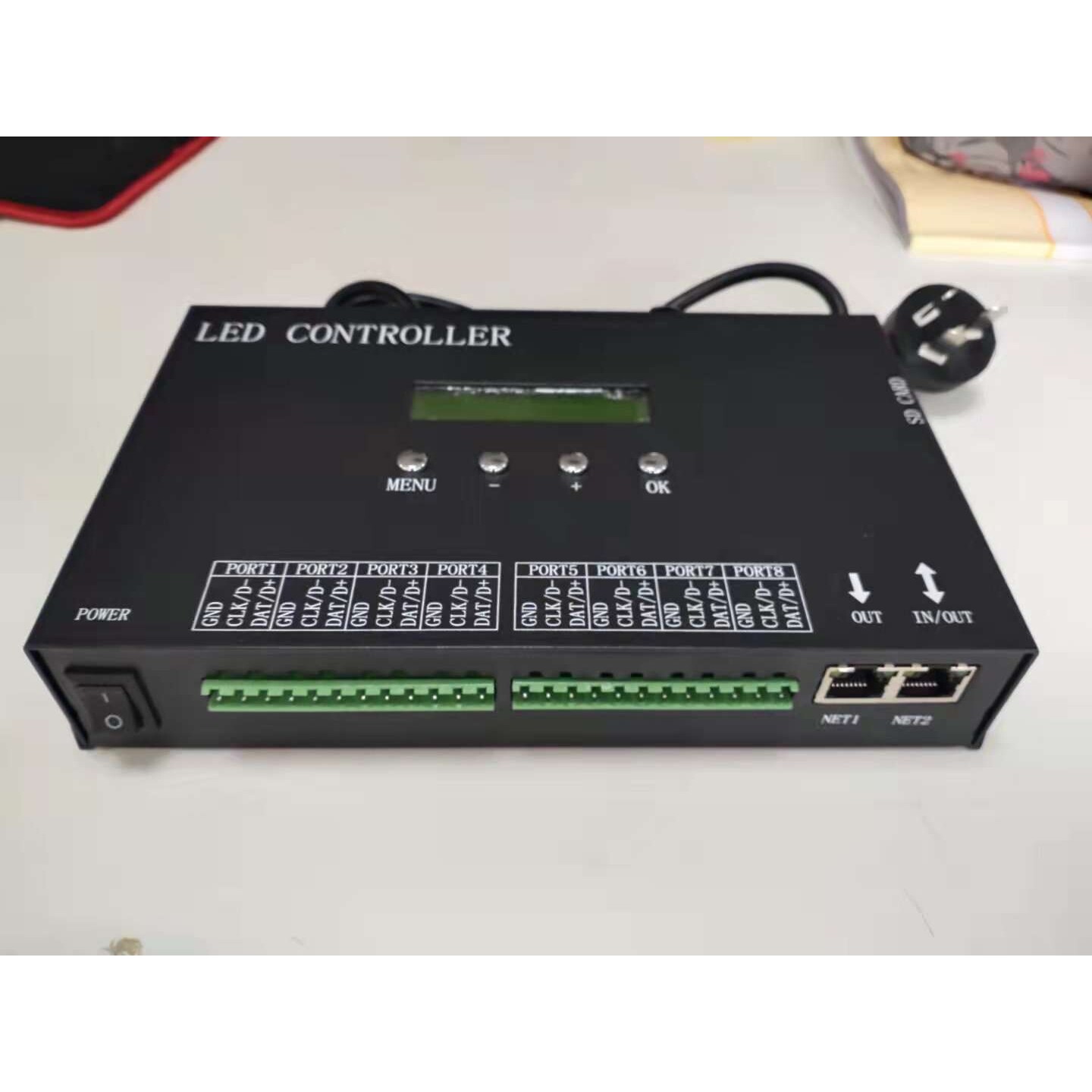 H807SA控制器全彩灯条控制器 八口幻彩分控器