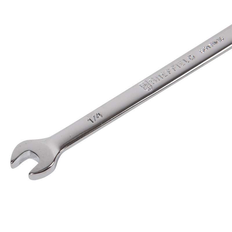 钢盾S017402 11件套全抛光英制两用扳手1/4"-7/8"开口扳手呆扳手