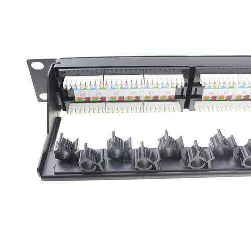 超六类配线架 24口Cat.6a架 免扎带款网络架 Patch Panel