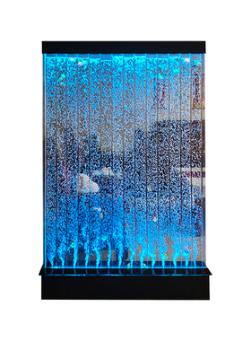 水幕墙流水墙 LED气泡墙水帘屏风创意玄关隔断背景墙 新品亚克力