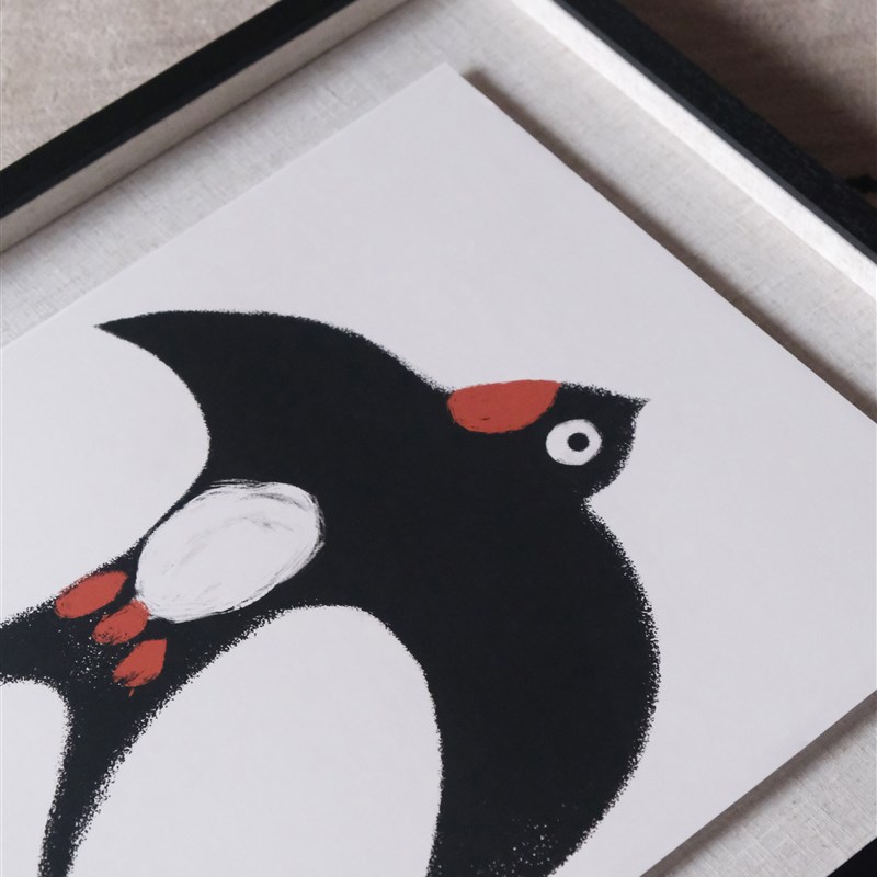 燕归报喜挂画燕子好寓意新中式画中古风儿童房小众卡通艺术装饰画