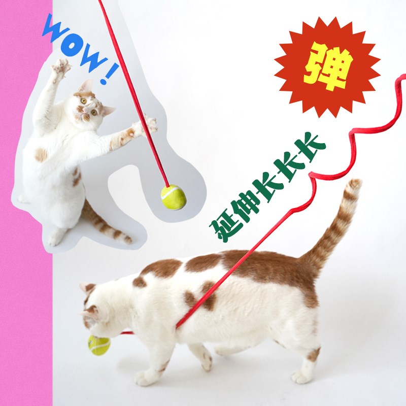 cul猫玩具自嗨解闷荡秋千挂门悬挂弹力猫薄荷小猫磨牙宠物猫用品