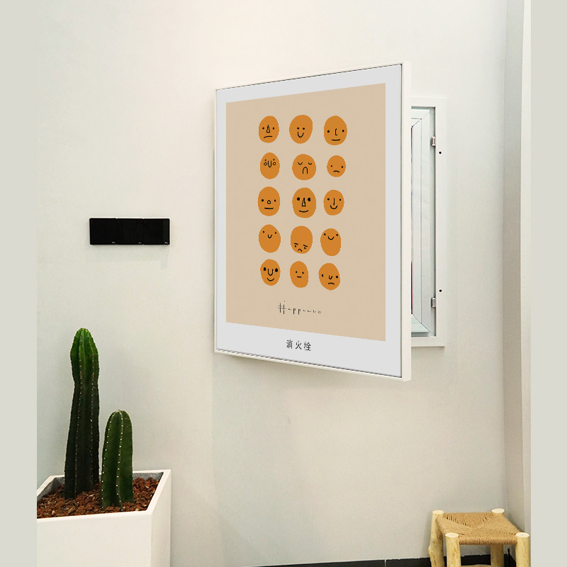 定做电箱遮挡挂画隐藏消火栓装饰画遮盖消防栓壁画装饰消防箱墙画