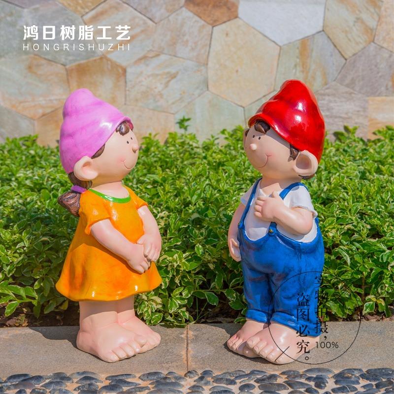 花园装饰 庭院别墅院子摆件户外幼儿园草坪装饰卡通人物雕塑摆件
