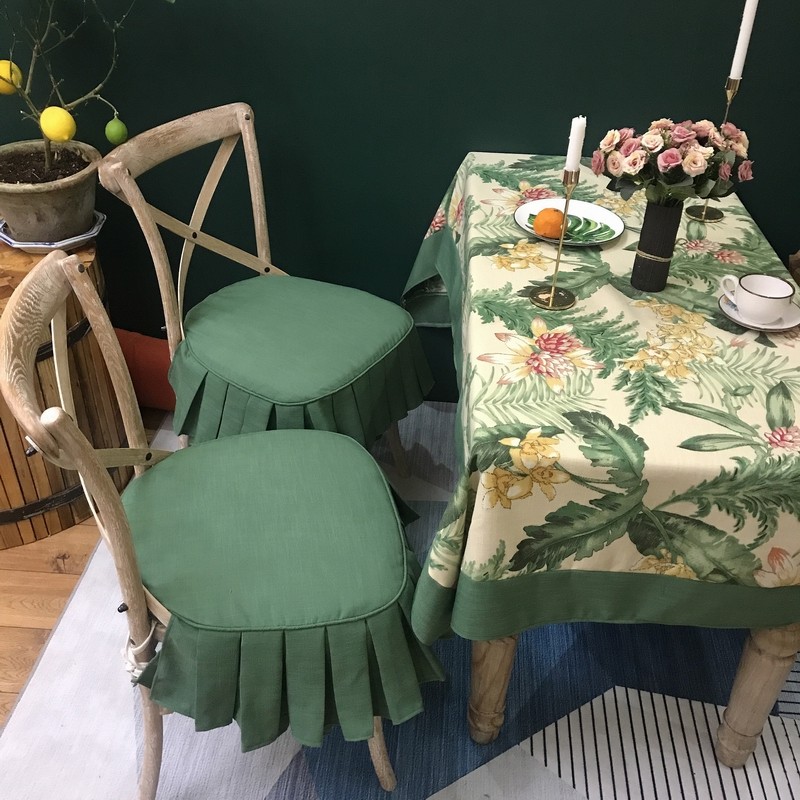 定制美式北欧简约椅垫椅子垫餐椅垫凳子坐椅套欧式座垫布艺可拆洗