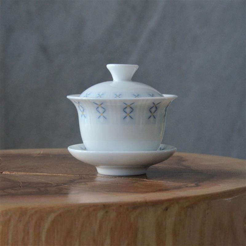 雅诚窑 潮州老茶具釉下彩仿古麦穗梅花功夫茶具陶瓷茶盘旅行套装