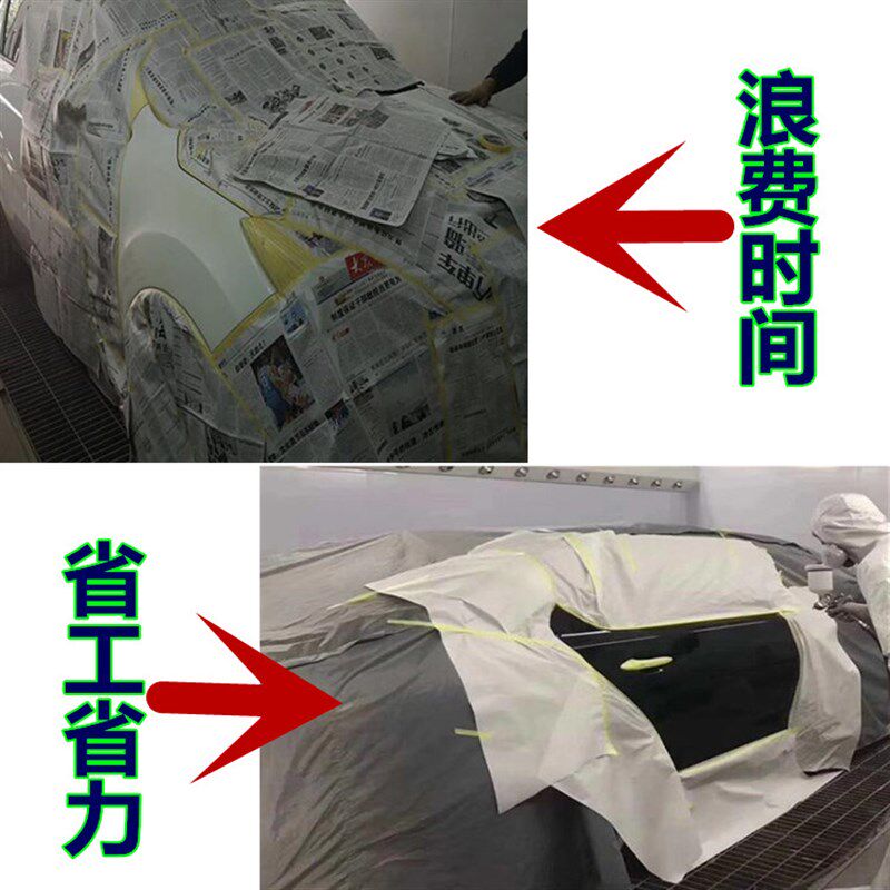 汽车钣金喷漆烤漆专用车罩补漆喷漆遮蔽防护罩开放式拉链通用车衣