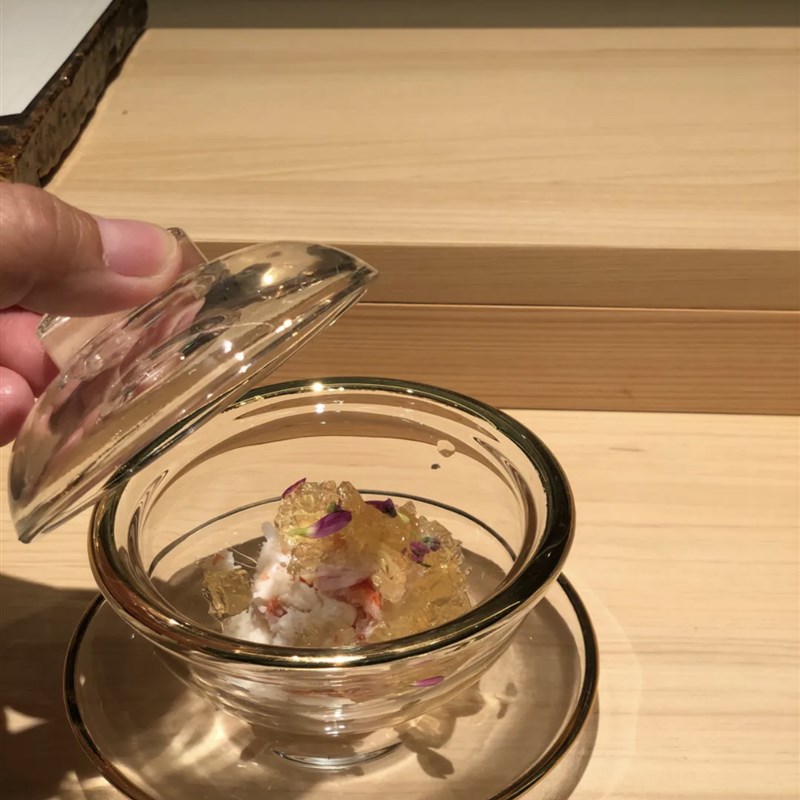 会席板前日式透明玻璃前菜碗刺身点心燕窝盅酱油碟鱼籽酱碗料理盅图片