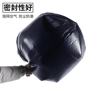 黑色大垃圾袋家用大号加厚50特大120L厨房厨余垃圾袋80x100卷装60